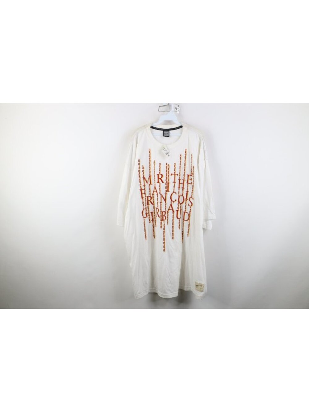 Deadstock Vintage 90s Marithe Francois Girbaud Mens 3XL Chain Link T-Shirt White
